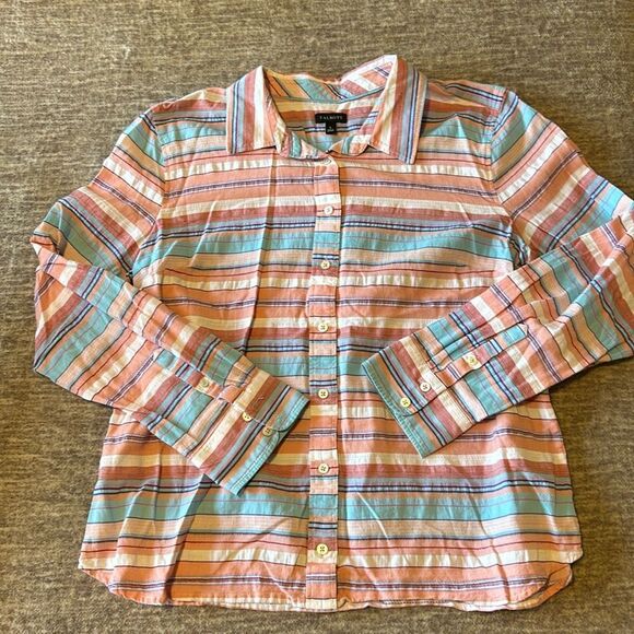 Talbots- Striped button up - Picture 1 of 6